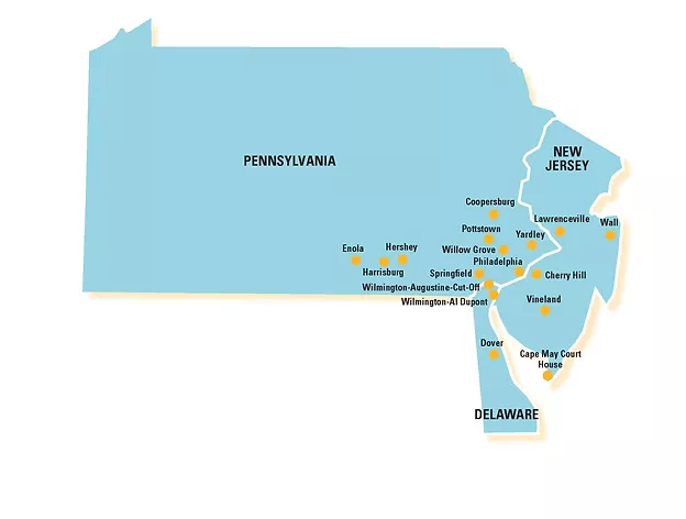 Map of Lawall prosthetic & orthotic in Pennslyvania